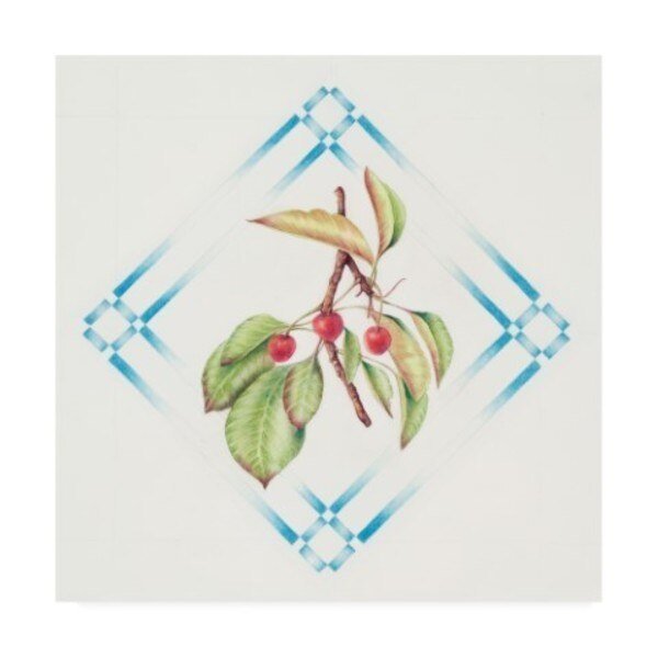 Deborah Kopka 'Cherries On Twig' Canvas Art, 24x24, Trademark Fine Art, Mfr#: ALI46888-C2424GG